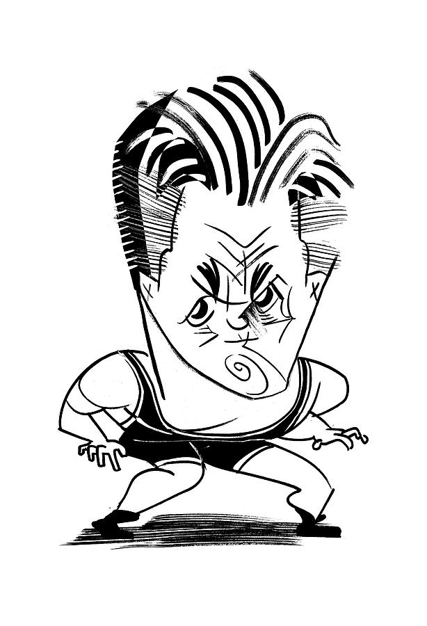 John Irving Drawing by Tom Bachtell
