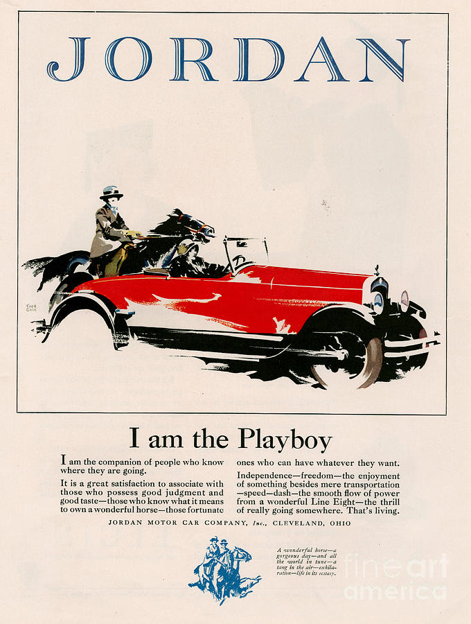 Jordan 1926 1920s Usa Cc Cars Horses Drawing by The Advertising ...