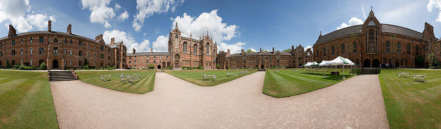 Historic University Courtyard Panorama Photograph - Keble College Oxford by Georgia Clare