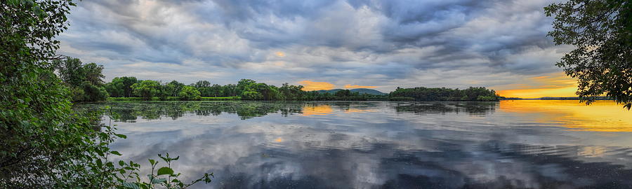 Lake Wausau Summer Sunset Panoramic Photograph by Dale Kauzlaric