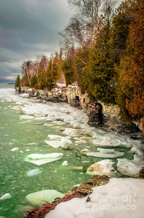 Late Winter At Cave Point Photograph by Duluth To Door County Photography