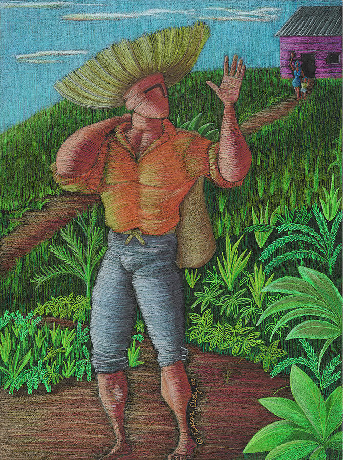 Loco de contento Painting by Oscar Ortiz