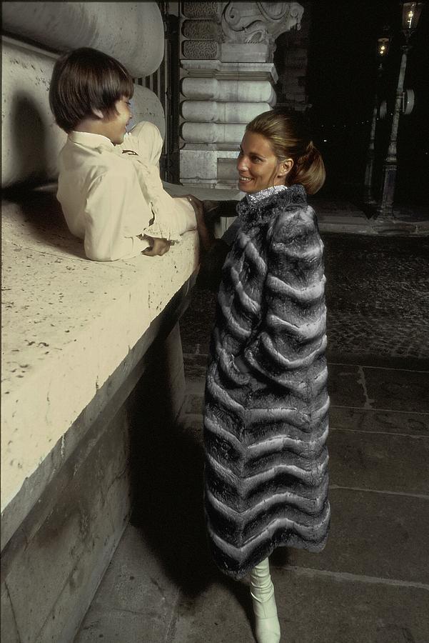 Madame Xavier Givaudan Wearing Chinchilla Fur by Arnaud de Rosnay