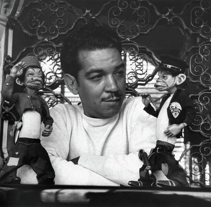 Man with Puppets Photograph - Mario Moreno With Two Dolls by Horst P. Horst