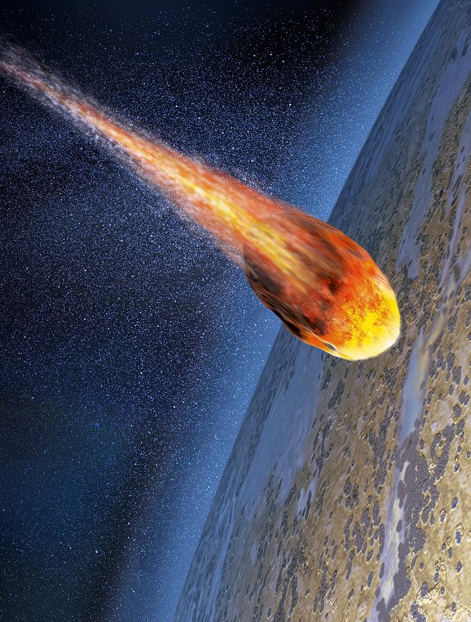 Meteor, artwork by Henning Dalhoff / Science Photo Library