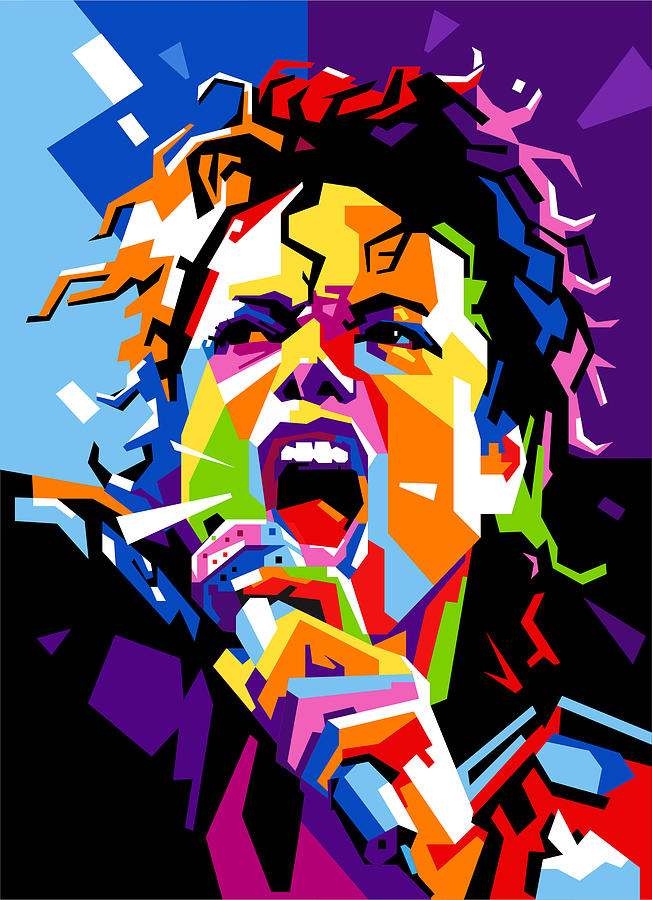 Michael Jackson Wpap Pop Art Digital Art Digital Art by Ahmad