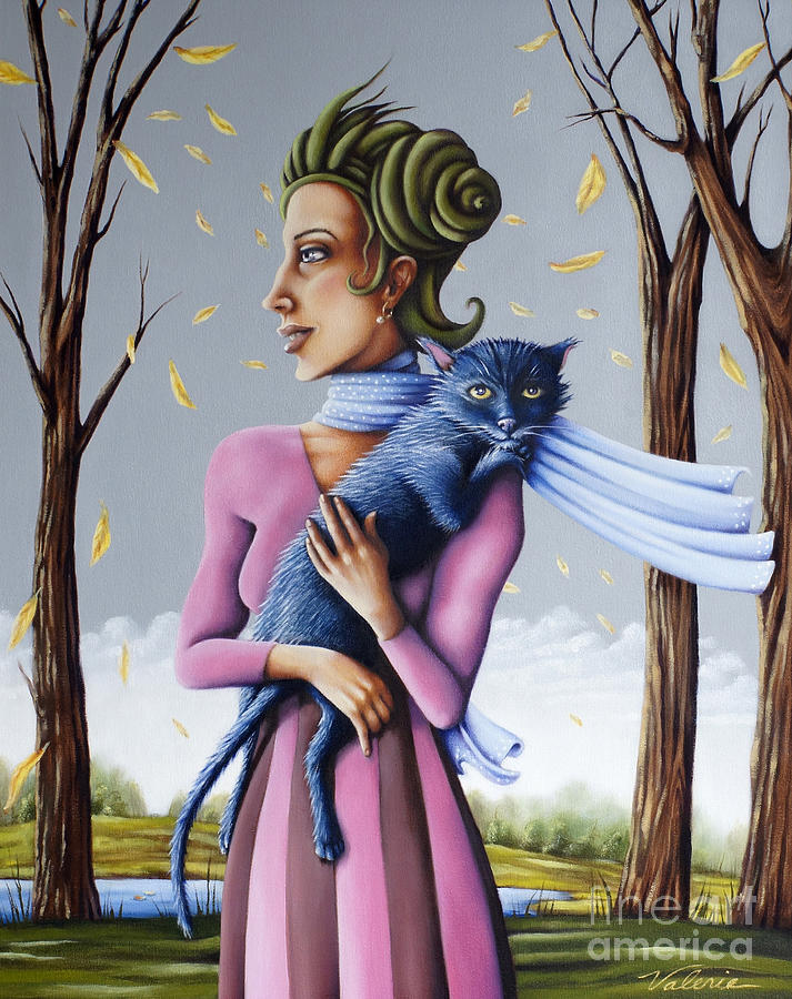 Miss Pinkys Outing Painting by Valerie White