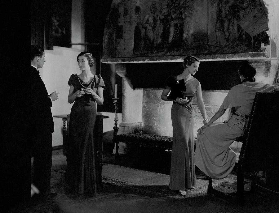 Mlle. Koopman Wearing A Marocain Dress by George Hoyningen-Huene