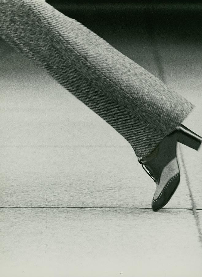 Elegant Step in Motion Photograph - Models Foot Wearing David Evins Heels by Kourken Pakchanian