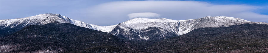 Mount Washington Winter Panorama Photograph - Mount Washington And The Ravines Winter Pano by Jeff Sinon