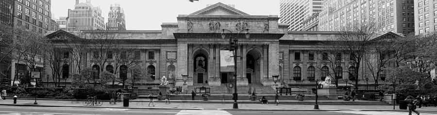 Facade of a Grand Historic Library Digital Art - New York Public Library by Georgia Clare