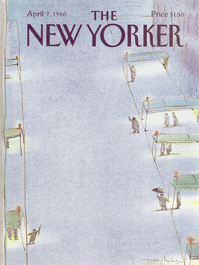 Covers of New York Painting - New Yorker April 7th, 1986 by Eugene Mihaesco
