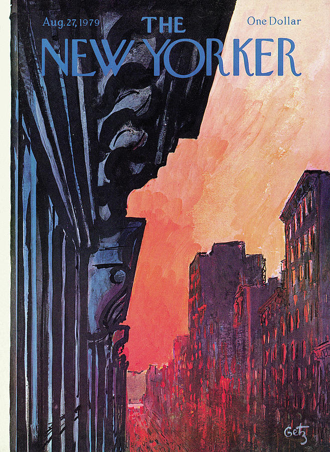 Sunset Over New York Streets Painting - New Yorker August 27th, 1979 by Arthur Getz