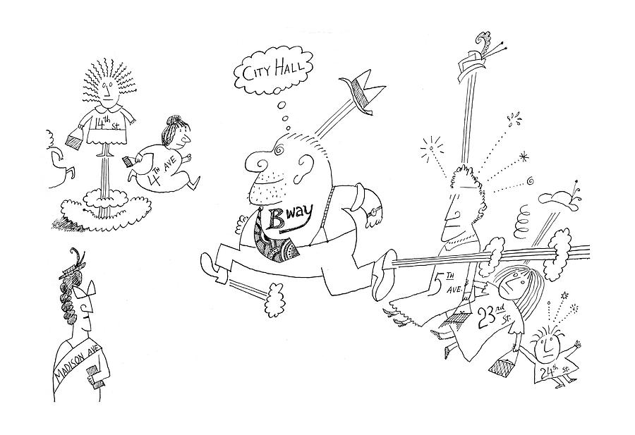 New Yorker December 7th, 1968 Drawing by Saul Steinberg