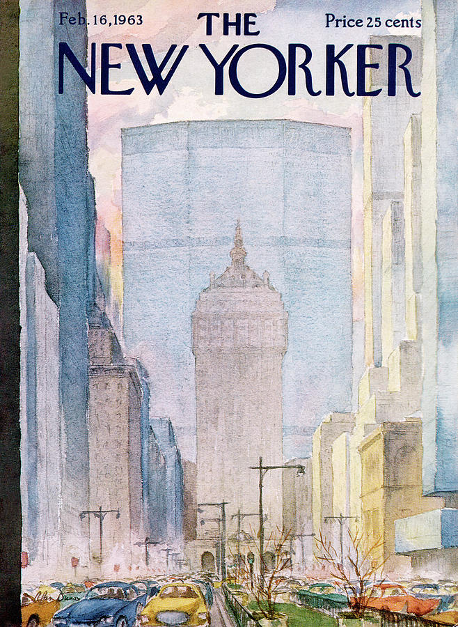 New Yorker Magazine Cover 1963 Painting - New Yorker February 16th, 1963 by Alan Dunn