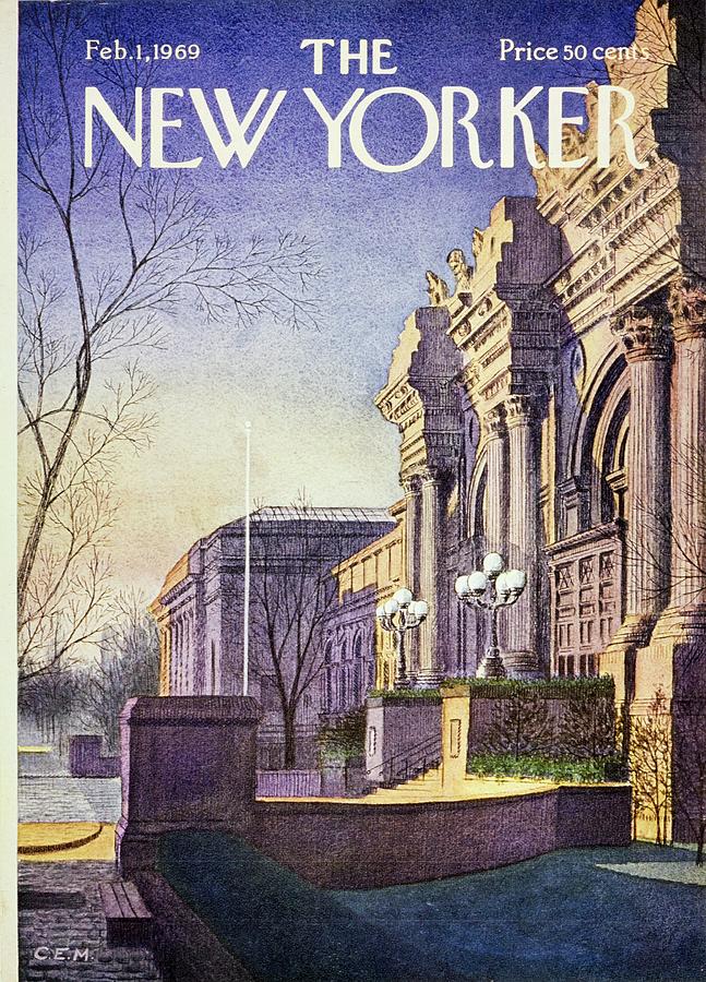 The New Yorker February 1969 Cover Painting - New Yorker February 1st 1969 by Charles E Martin