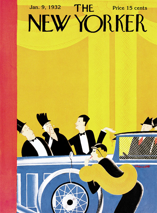 1932 New Yorker Cover with Classic Car Painting - New Yorker January 9th, 1932 by Theodore G Haupt