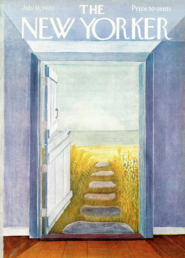横長ヴィンテージミラー NEW YORKER Legendk New Yorker July 11th, 1970 by Ilonka Karasz