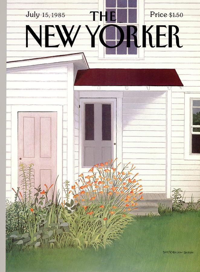 Summer Day at a White House Painting - New Yorker July 15th, 1985 by Gretchen Dow Simpson