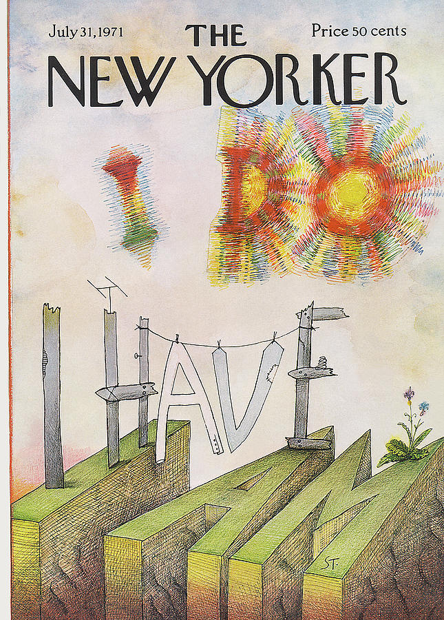 New Yorker July 31st, 1971 by Saul Steinberg