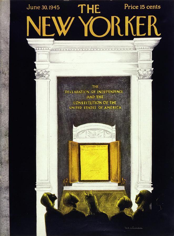 The New Yorker June 1945 Cover Painting - New Yorker June 30, 1945 by Christina Malman