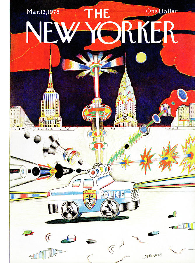 New Yorker March 13th, 1978 by Saul Steinberg