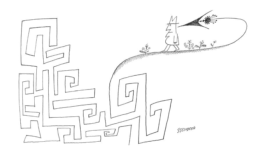 New Yorker March 16th, 1963 Drawing by Saul Steinberg