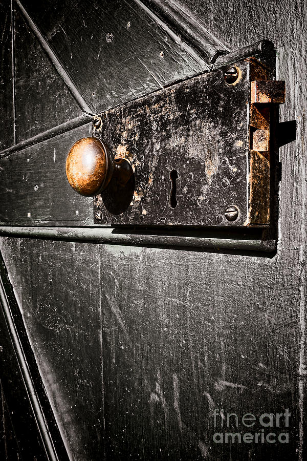 Antique Wooden Door Photograph - Old Door Lock by Olivier Le Queinec