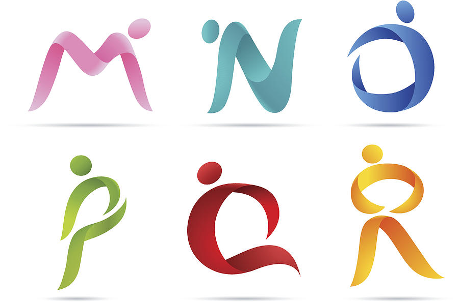 People alphabet Drawing by Khalus