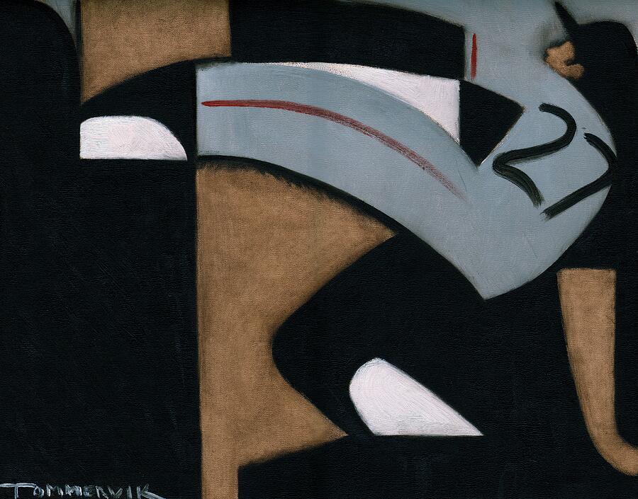 Abstract Figure with Number 27 Painting - Juan Marichal High Leg Kick  Art Print by Tommervik