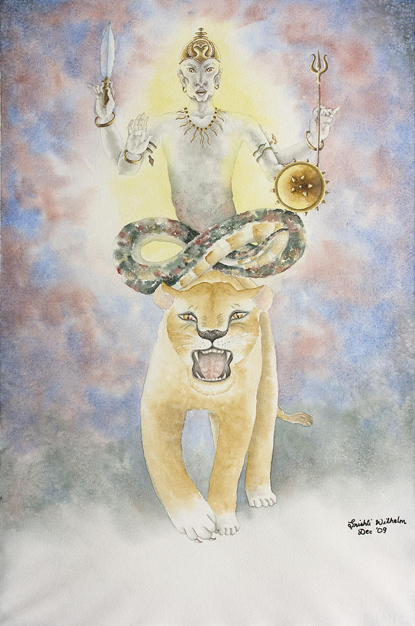 Rahu The North Node Painting by Srishti Wilhelm