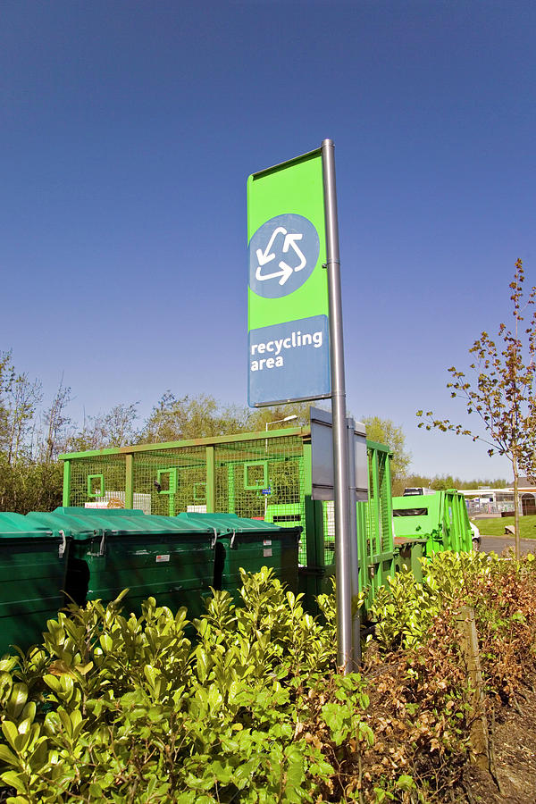 Recycling Collection Point by Simon Fraser / Science Photo Library