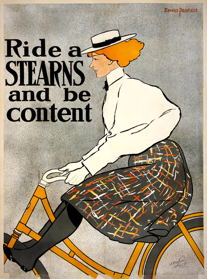 Ride a Stearns Vintage Poster Photograph - Ride a Stearns by Georgia Clare