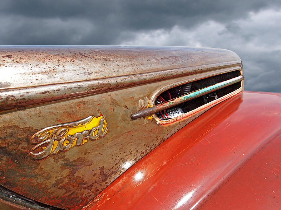 Rusty Ford Hood and Fender 1942 by Gill Billington