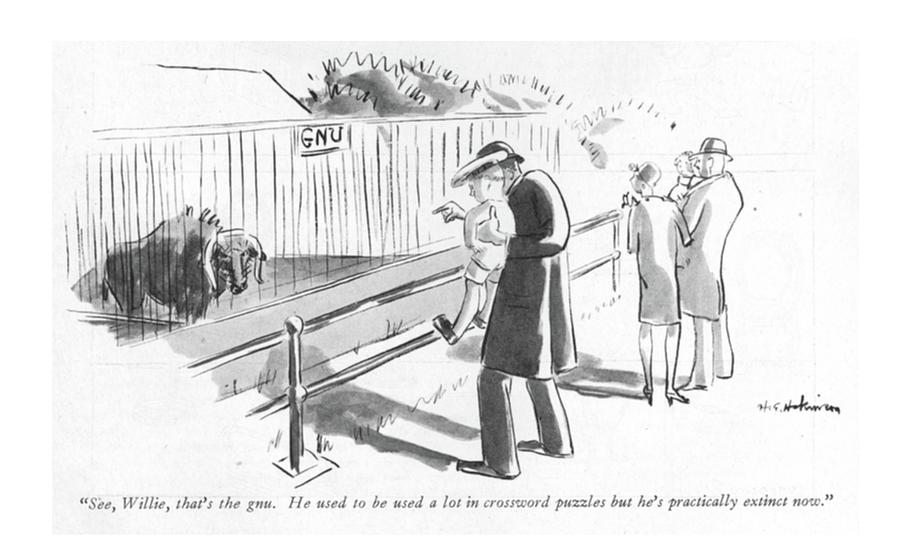 Thats The Gnu Drawing by Helen E Hokinson