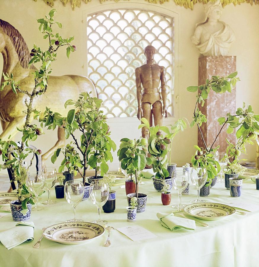 Set Table In Chateau Mouton Photograph by Horst P. Horst