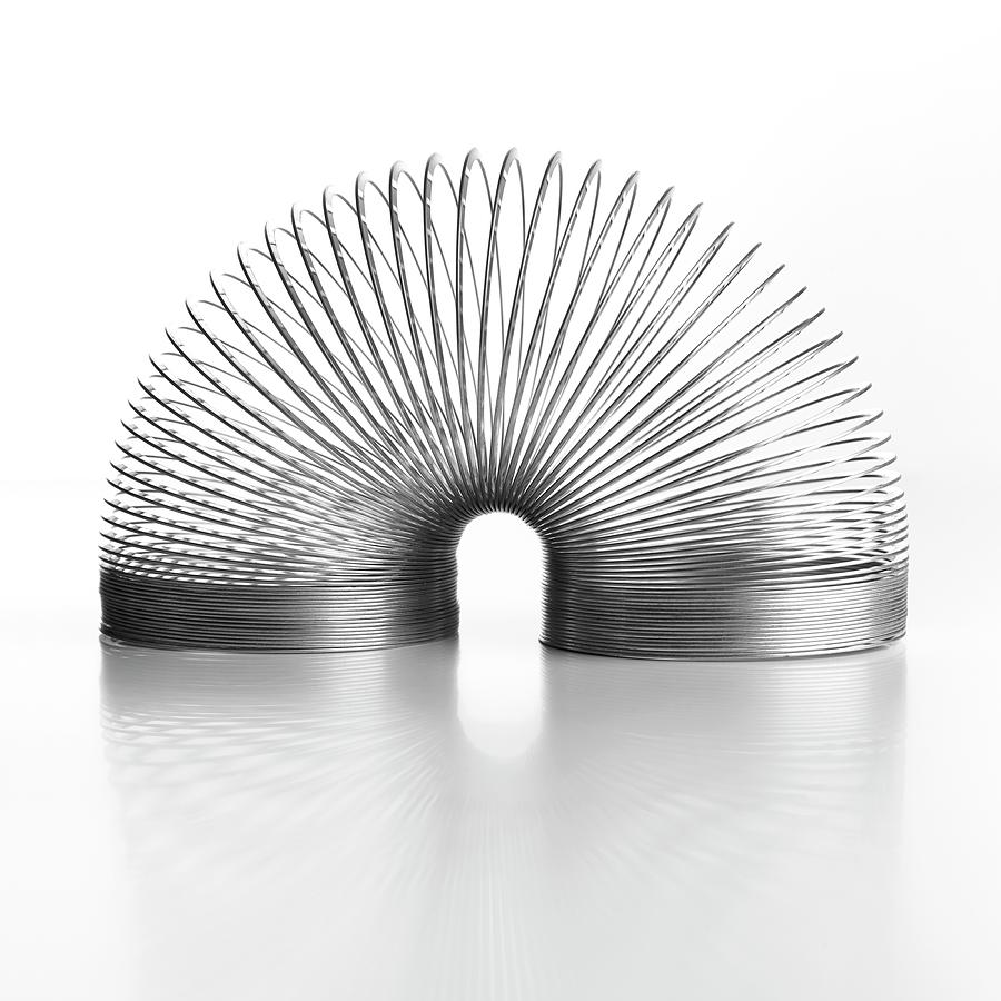 Slanting Spring Slinky Spring by Science Photo Library