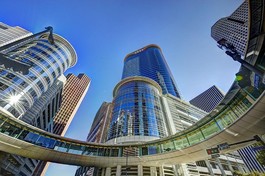 Modern Skyscrapers and Walkways Photograph - Smith Street Circle by David Morefield