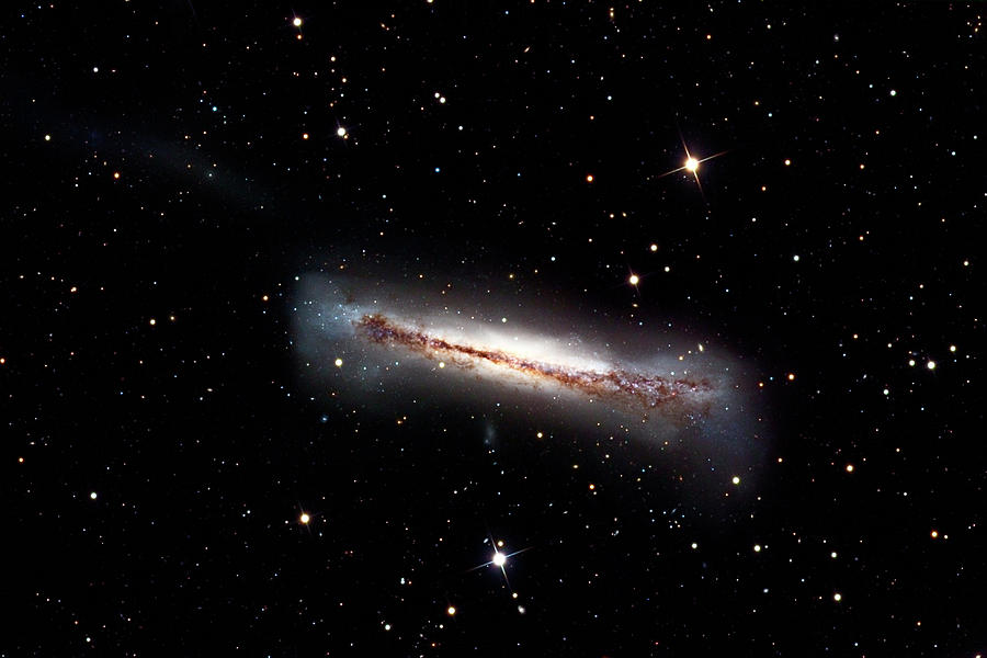 Spiral Galaxy Ngc 3628 by Russell Croman / Science Photo Library