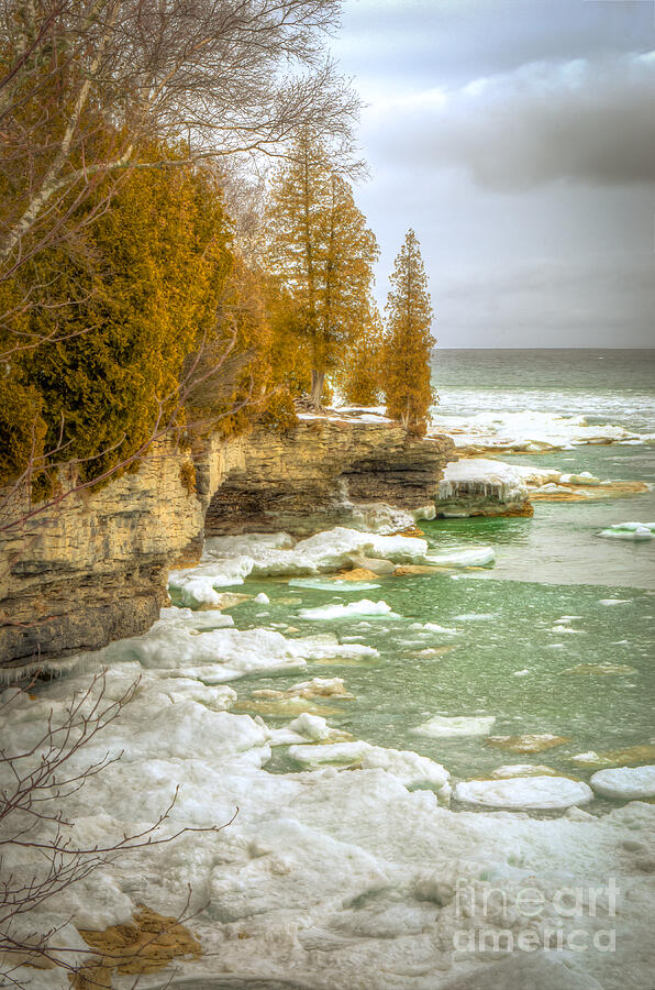 Spring Breaking Through At Cave Point Photograph by Duluth To Door County Photography