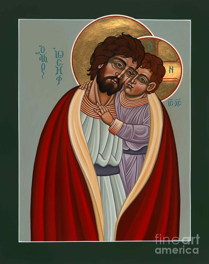 St. Joseph and the Holy Child Painting - St. Joseph and the Holy Child 239 by William Hart McNichols