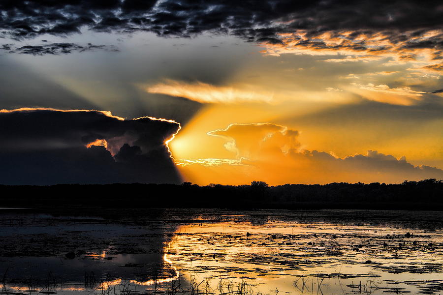 Sunset Over the Mead Wildlife Area Photograph by Dale Kauzlaric