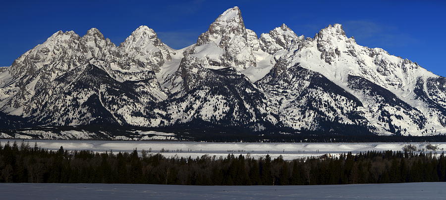 Tetons from Glacier View Overlook Photograph by Raymond Salani III