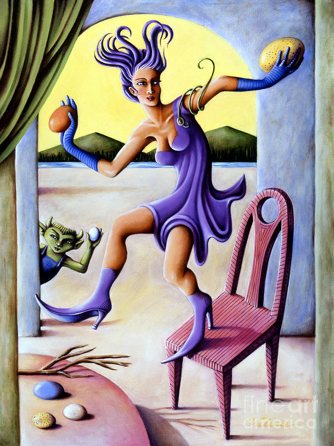 The Egg Show Painting by Valerie White