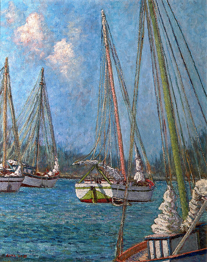 The Pink Mast Painting by Ritchie Eyma
