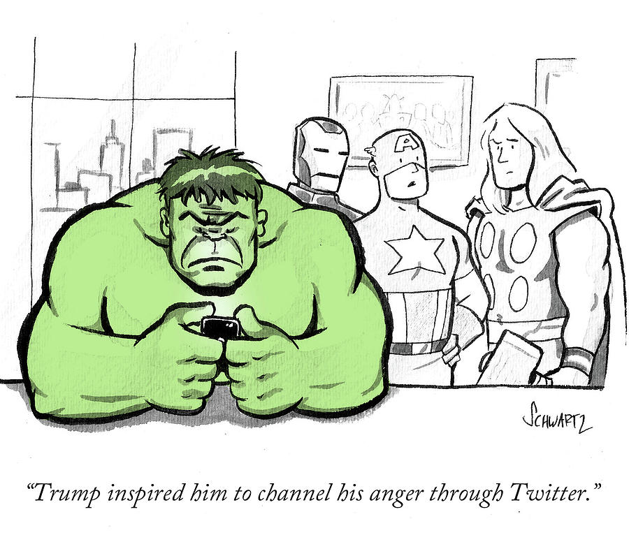 Trump Inspired Drawing by Benjamin Schwartz