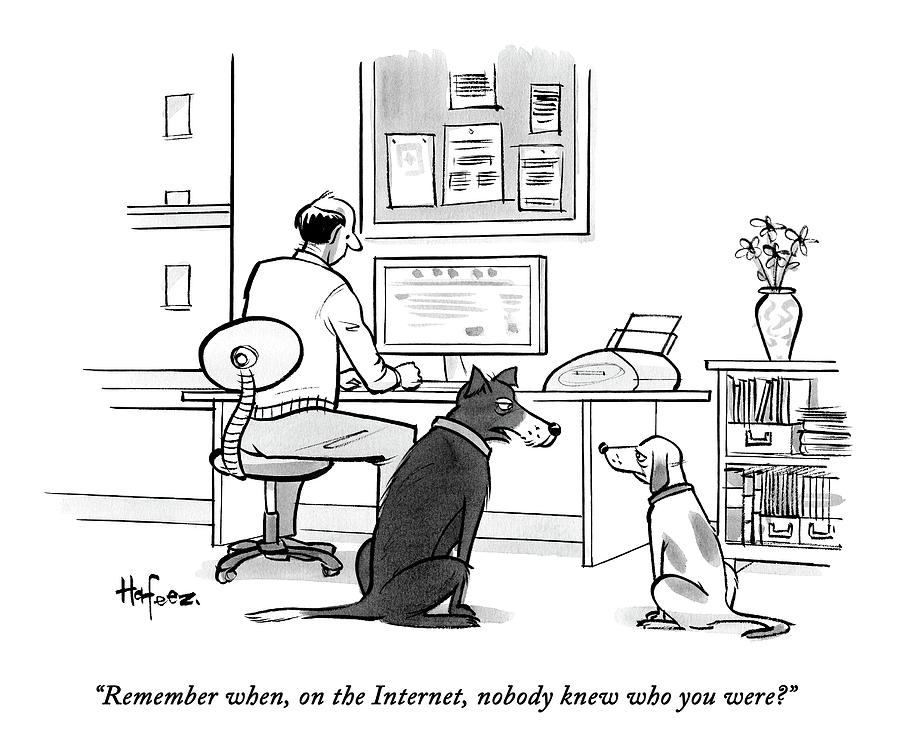 Two Dogs Speak As Their Owner Uses The Computer - by Kaamran Hafeez