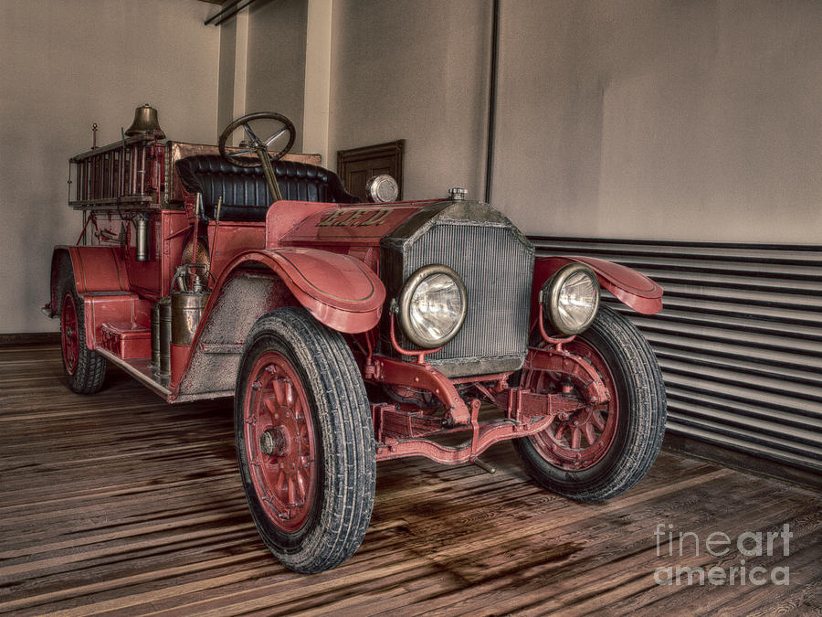 Vintage Fire Truck Photograph by Darcy Michaelchuk