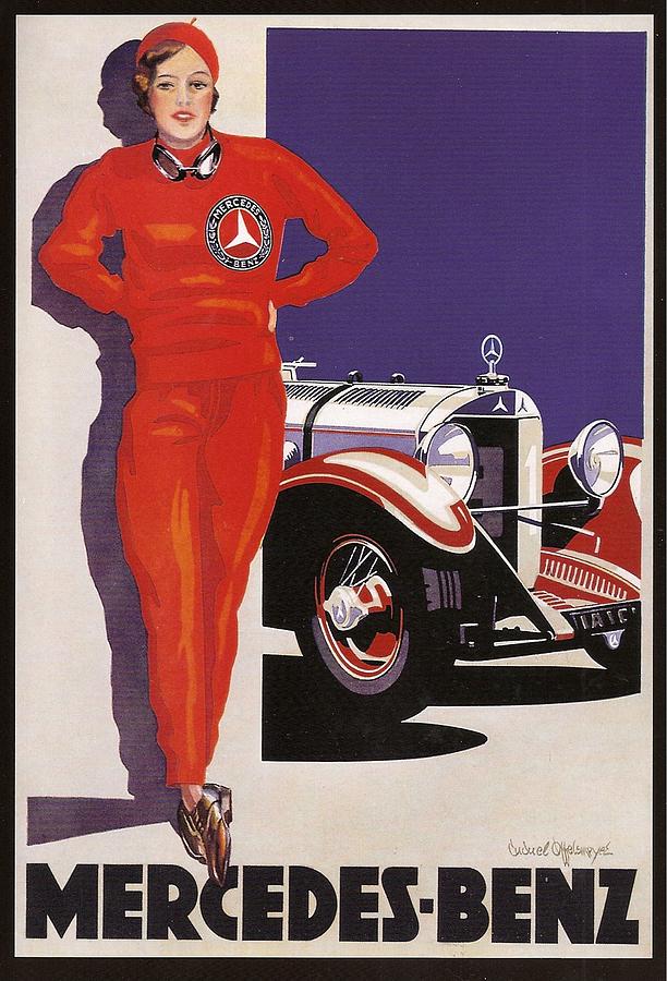 Vintage Mercedes-Benz Advertisement Digital Art - Vintage Mercedes Benz Advert by Georgia Clare
