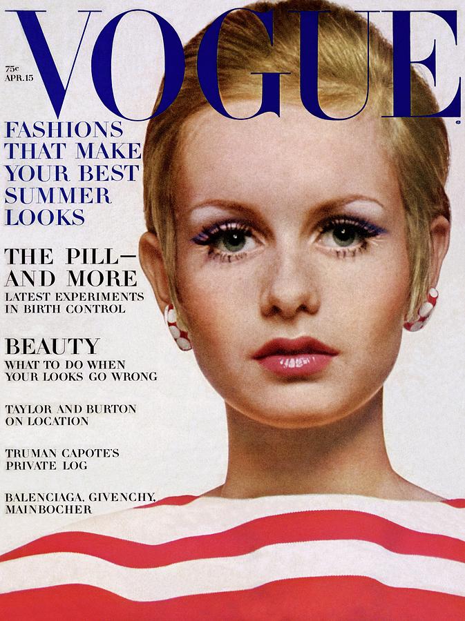 Vogue Cover Of Twiggy by Bert Stern